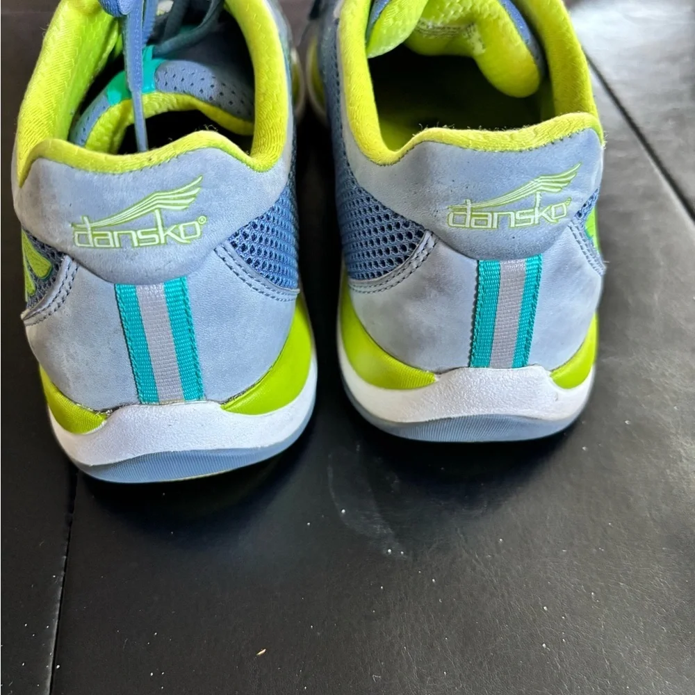 Dansko Athletic Shoes Blue and Green Breathable Mesh